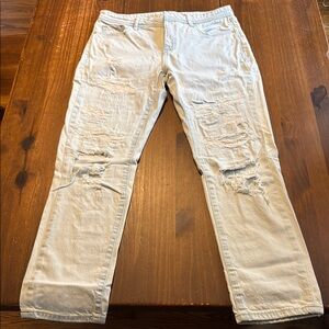 Distressed Light Wash Jeans